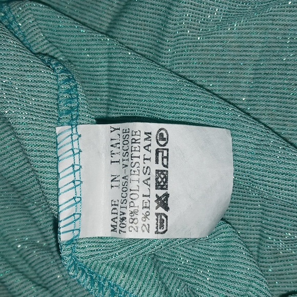 Sunny Studio Sparkly Mint Green Pleated Maxi Skirt Size S NWT - Picture 5 of 5